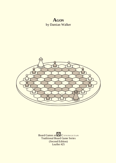 Cover of the Agon leaflet from the Traditional Board Game Series
