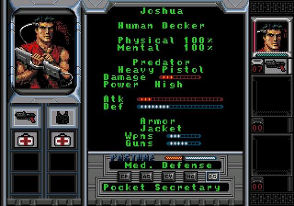 This is a screenshot of Shadowrun for Sega Genesis, chummer
