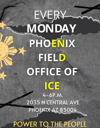 Protest outside of ICE Mondays 4-6pm 