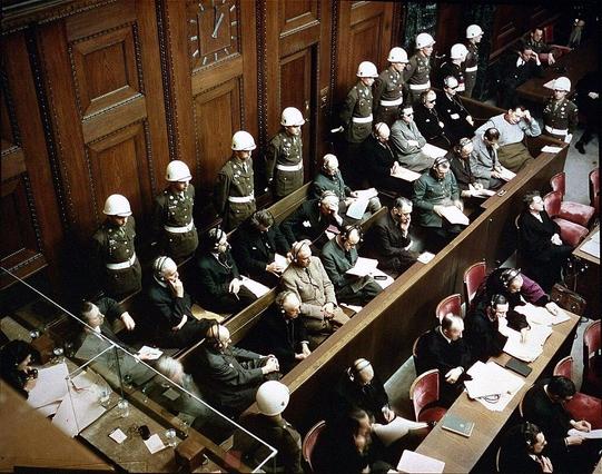 Nuremberg defendants: Photo by Raymond D’Addario, Public domain, via Wikimedia Commons