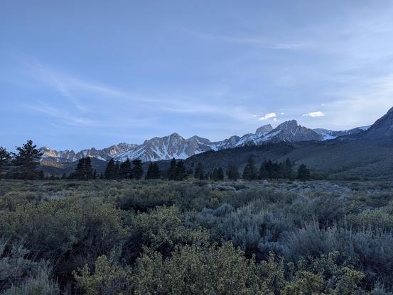 The high Sierra as seen from the east side