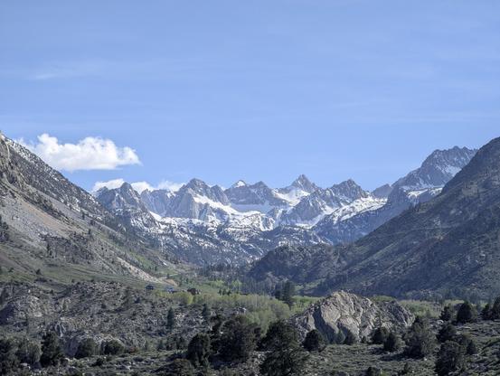 The high Sierra as seen from the east side