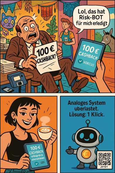 Versicherungsvertreter dreht durch: 100 € CashBack?!
#Versicherungsgate #CashBackCrisis #Faxgate2025 #GenZversichert #RiskBOTcrew #ByeBürokratie #DigitaleRevolution #VersicherungsFail
https://risk-bot.de/blog/versicherungsvertreter-dreht-durch-100-e-cashback/
