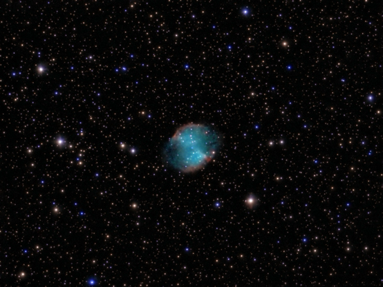 M27 - Dumbbell Nebula as seen by the Odyssey Pro. 