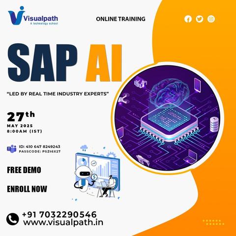🚀 Unlock the Future of Enterprise Intelligence with SAP AI! 🤖
Learn how Artificial Intelligence is revolutionising business processes across industries 🌍📊

🗓 DEMO Date: 27th May 2025
🕗 Time: 8:00 AM (IST)
👨‍🏫 Trainer: Mr. Shashank
💻 Join via Microsoft Teams:
🔗 Meeting Link: https://bit.ly/4jdicSh 
🆔 Meeting ID: 410 647 8249243
🔐 Passcode: P5Zt6X27

📞 For more info, call: +91 7032290546
🌐 Visit: https://www.visualpath.in/sap-btp-cap-fiori-training.html 
💬 WhatsApp: https://wa.me/c/917032290546 

✨ Don’t miss this chance to future-proof your SAP skills and stay ahead in the AI-powered world! 📈💼

#SAPTraining #SAPModules #SAPBTP #SAPABAP #SAPAI #SAPPaPM #SAPAriba #FioriApps #CAP #SAPCareer #OnlineSAPTraining #Visualpath #LearnWithExperts #TechSkills2025 #CareerGrowth #LiveProjects #SAPCertification #OnlineDemo #VisualpathTraining #elearnwithvisualpath
