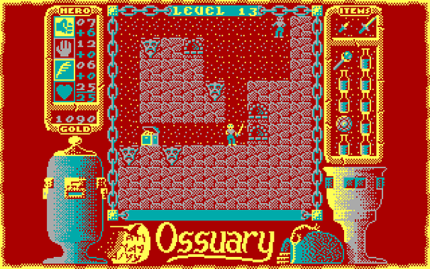 Level 13 of the ossuary, where we first see cadavers.