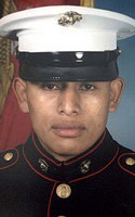 Marine Lance Corporal Jose Gutierrez in US military uninform