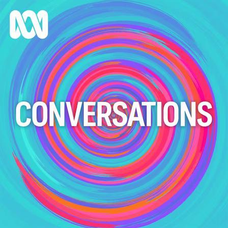 Conversations

As a cover there is a colorful whirlwind with the podcast's title all over it in bold minimalist white font in the blue background