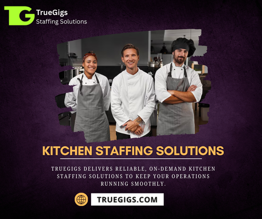 Keep your kitchen running at full speed with top-tier staff—on demand. From chefs to dishwashers, Kitchen Staffing Solutions by TrueGigs delivers trained talent when you need it most.
