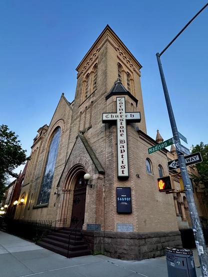 Photo of a church in Brooklyn. 
