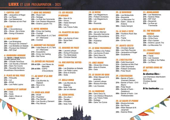 Programme du Festival l'Accordéon, moi j'aime