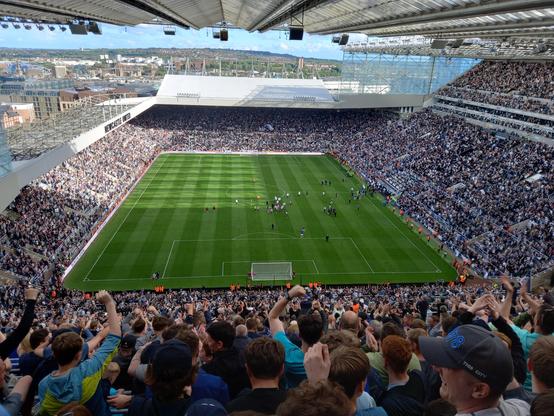 View from the away end at St James' Park, Newcastle 