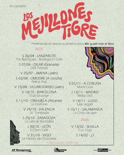 Los Mejillones Tigre Tour 2025 (dates confirmed)