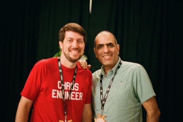 Jeff Geerling and Medhi Sadaghdar at Open Sauce 2024