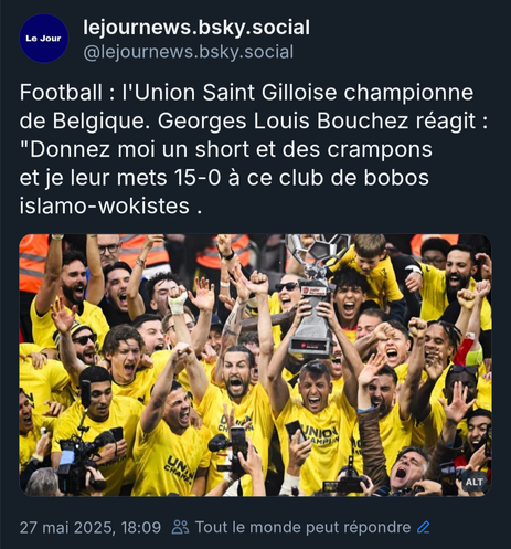 Capture d'écran du titre de presse satirique du Le Jour News 