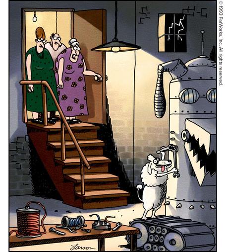 “And down here we keep Fluffy. …
 We’re afraid he may have gone mad.”