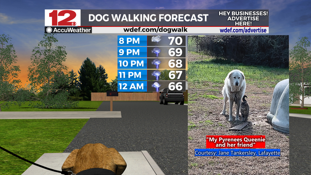 #WalkingTheDog tonight? Be prepared for more scattered showers and thunderstorms. Not a complete washout but definitely want to keep the rain gear handy. 