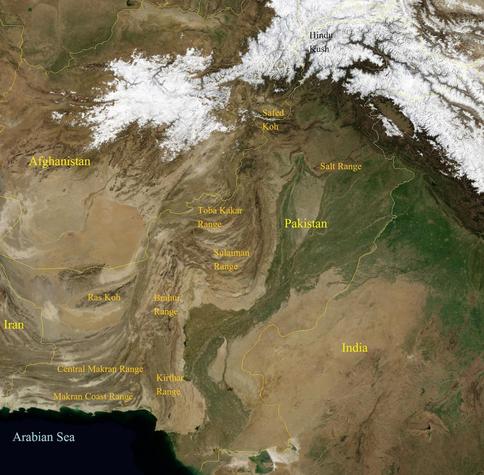 Die Wissenschaftler von der Pakistan Atomic Energy Commission (PAEC) wählten Standorte in hochgelegenen Granitgebirgsketten mit extrem heißem Wetter.
Autor: NASA
Lizenz: Public Domain