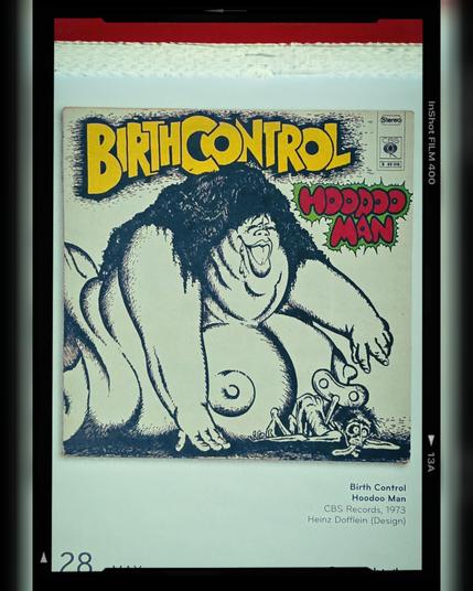 Abreißtageskalender von seltmann mit dem Kalenderblatt des Vinyl-Covers der LP "Hoodoo Man" (1972) von Birth Control