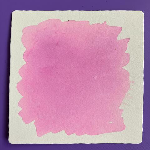 White tile pre-coloured with pink watercolour