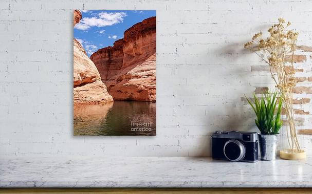 The cool tall orange red rock walls of Antelope Canyon reflect on the gentle ripples of the water on Lake Powell in Page, Arizona
https://5-jennifer-white.pixels.com/featured/antelope-canyon-lake-powell-vertical-jennifer-white.html
#buyintoart #arizona #fineart #interiordesign #largeart