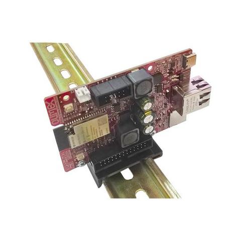 ESP32-POE2 mounted on din reel