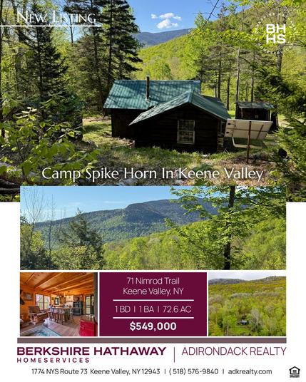 NEW LISTING!
CAMP SPIKE HORN IN KEENE VALLEY
1 BED  |  1 BATH  |  72.6 ACRES  |  $549,000