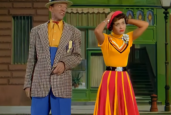Fred Astaire and Jane Powell on the set of Royal Wedding.