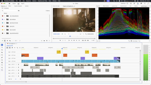 A screenshot of the Premiere Pro interface with a light background