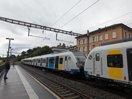 Deux rames du S-Bahn de Stuttgart accouplées