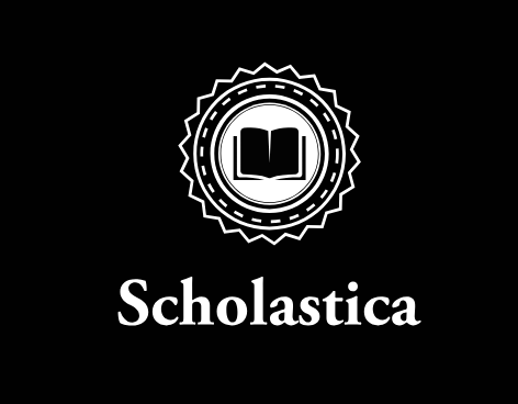 Scholastica logo.