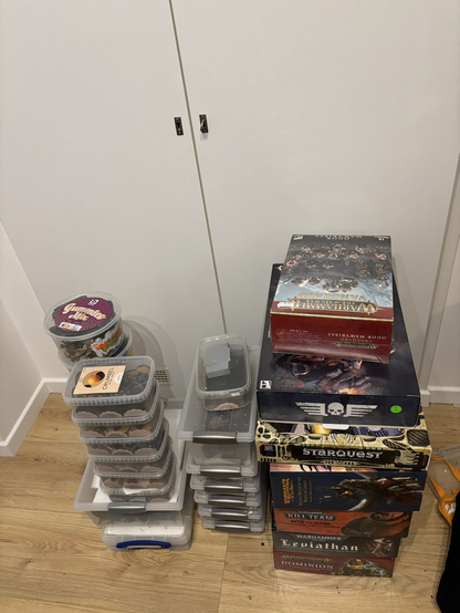 The full collection packed up and ready to move