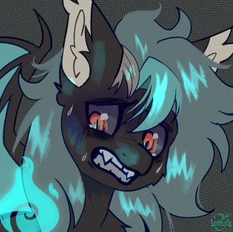 A scared bat pony
