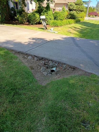 Basically some tire tracks going across a lawn and a driveway ending at a smashed up utility box of some kind. But really there is so much mystery. For additional context, the road I found this on is impressively straight so I really can't imagine what had to transpire to cause the vehicle to veer off the road. Intoxication? Avoiding something? A teen driving an overpowered truck? We can only ever know part of the story.