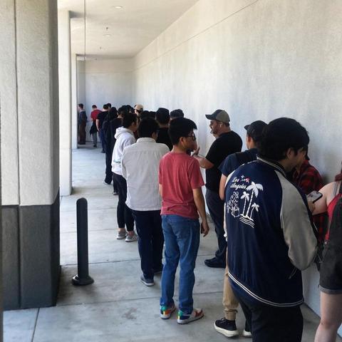 Line closer to entrance