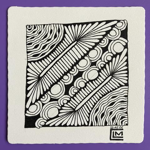 Black ink pattern finished, waiting for shading
