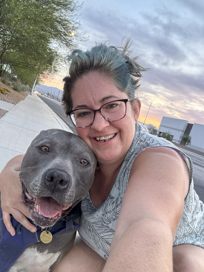 Just hanging out with my dog