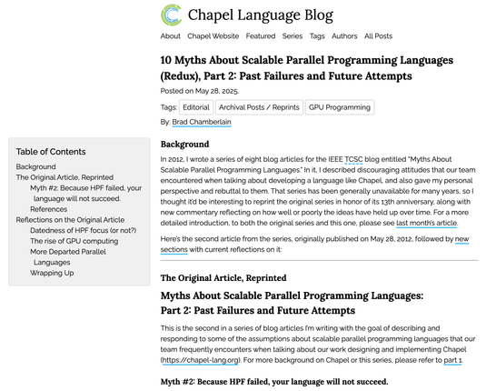 Screenshot of the linked blog post