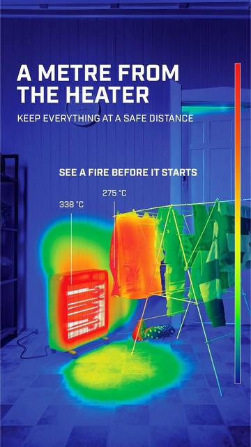 Keep everything at a safe distance from any heaters - at least one metre away!