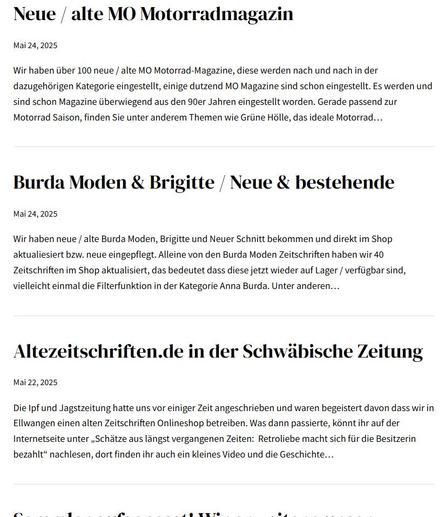 Blog von Altezeitschriften.de