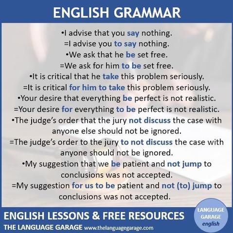 English grammar note on alternatives to the subjunctive, image of a judge writing something