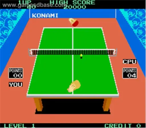 Screenshot from Konami's Ping Pong
