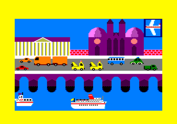 Nuevo juego para AMSTRAD CPC  de @leosoftCPC 
disponible desde su página de itchio https://leosoft.itch.io/townscape #NOVEDAD #escenAmstrad #cpc464 #cpc6128 