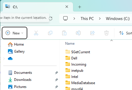 explorer.exe, default display