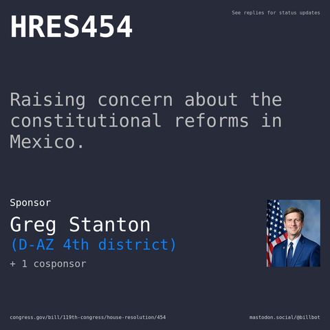 Description of HRES454, and a depiction of its sponsor, Greg Stanton.
