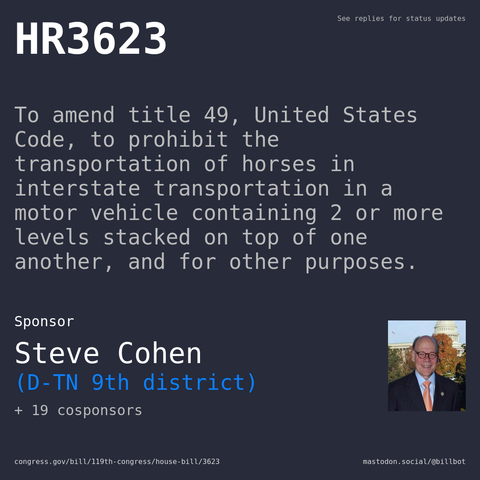 Description of HR3623, and a depiction of its sponsor, Steve Cohen.