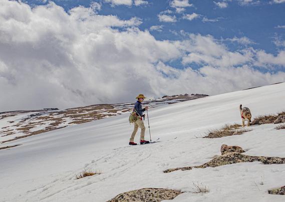 before fog rolled in on our first ski, 3240m here. 
