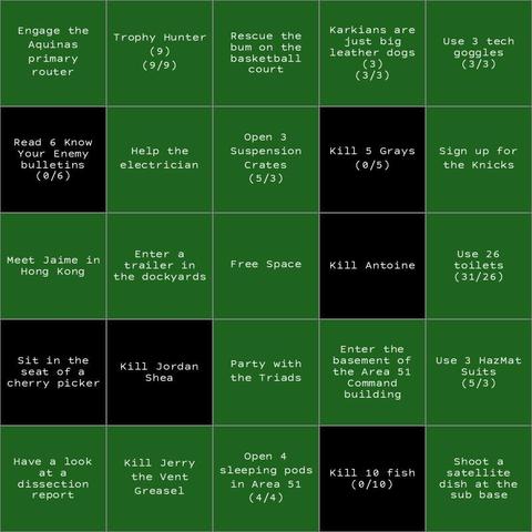 Completed Bingo Lines:
Rows: 1
Columns: 3, 5
Diagonals: Top Left Down
