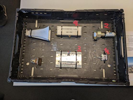 Komponenten für den Betrieb auf 10GHz Band in einer Kiste