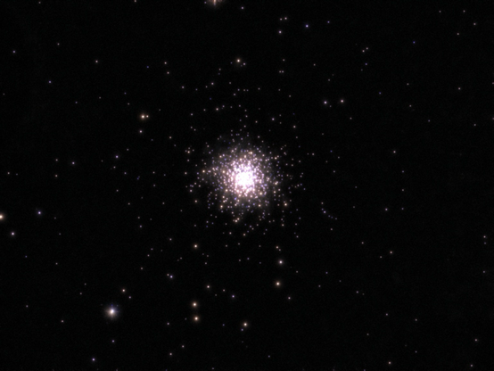 M13 - Hercules Globular Cluster. This is the processed image from the Odyssey Pro. This image brought out more details than the first image. 